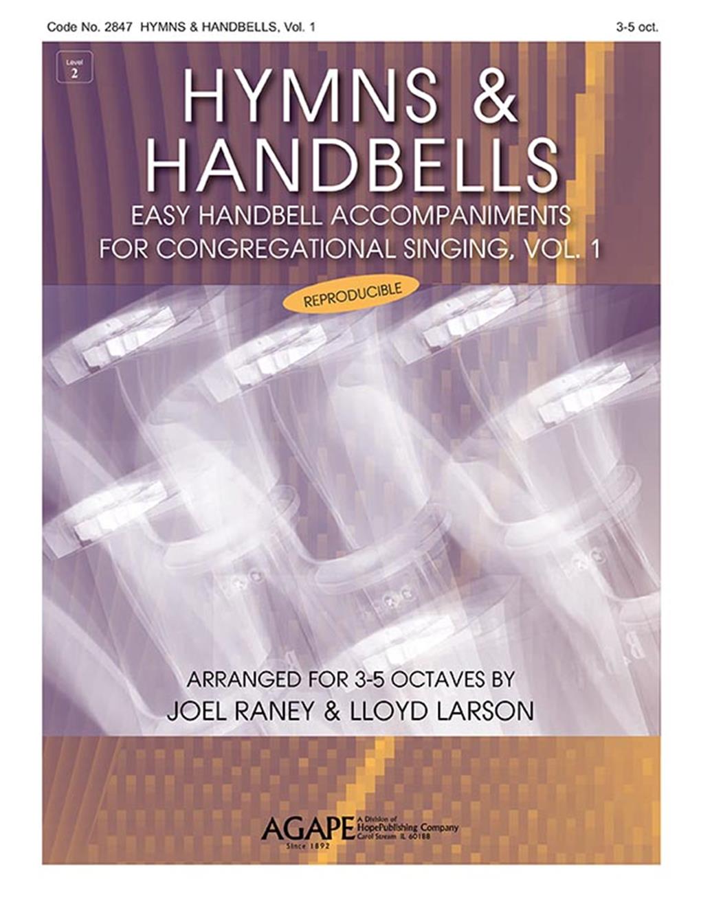 Hymns and Handbells: Easy Handbell Accomp For Cong. Sing - 3-5 oct. reproducible Cover Image