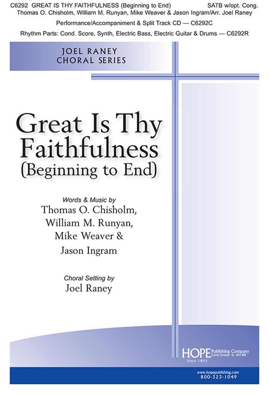 Great Is Thy Faithfulness (Beginning to End) - SATB Cover Image