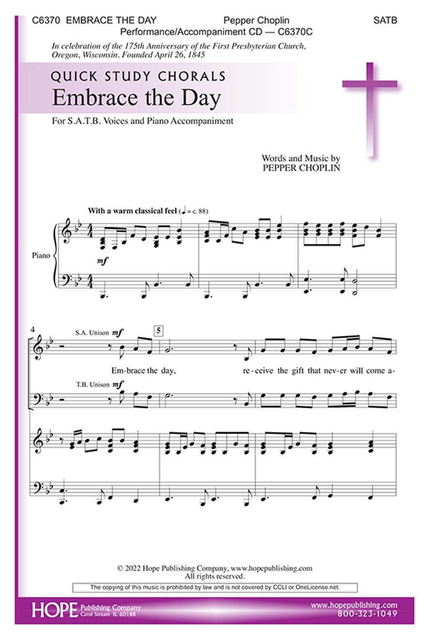 Embrace the Day - SATB Cover Image