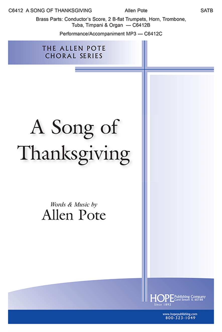 A Song of Thanksgiving -SATB Cover Image