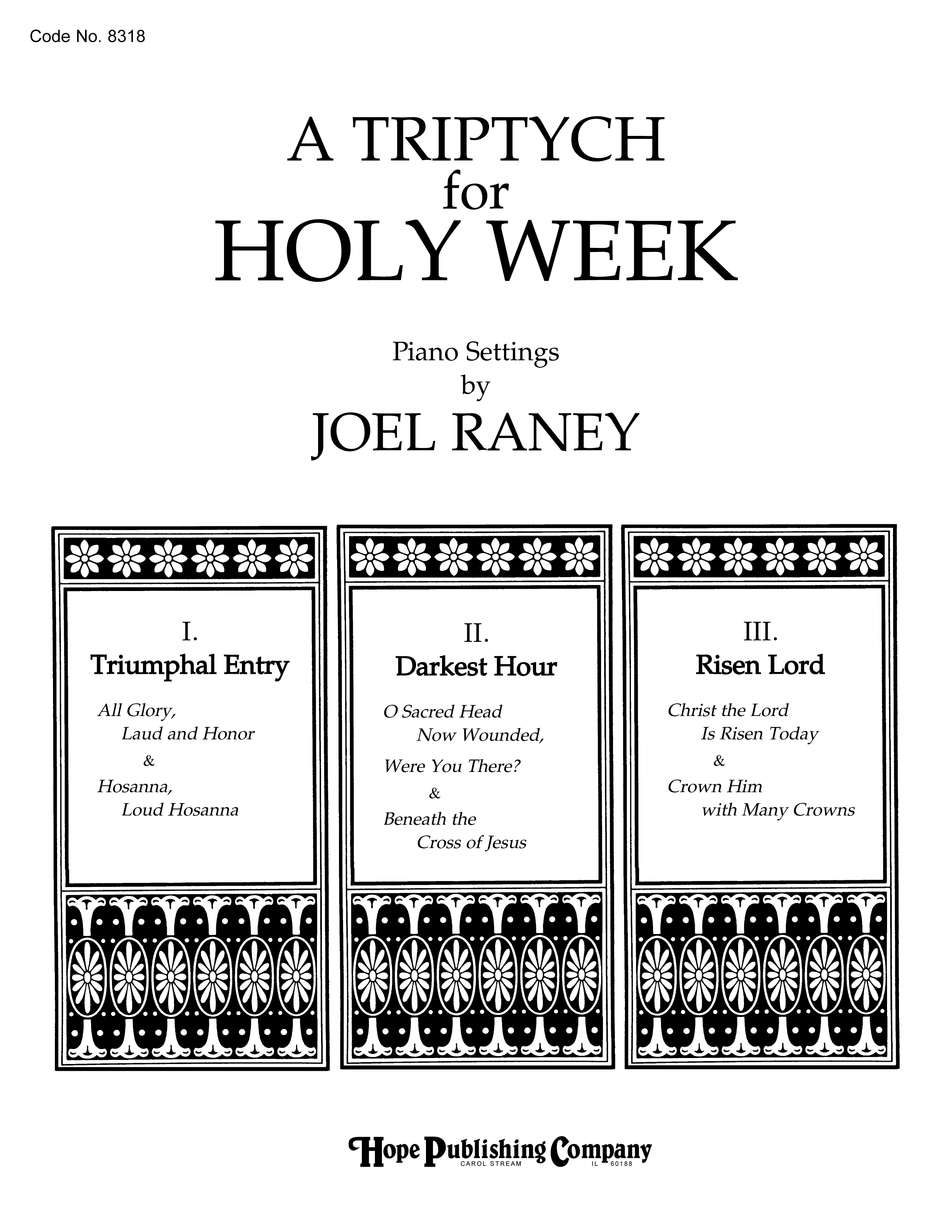 Triptych for Holy Week A - Piano Cover Image