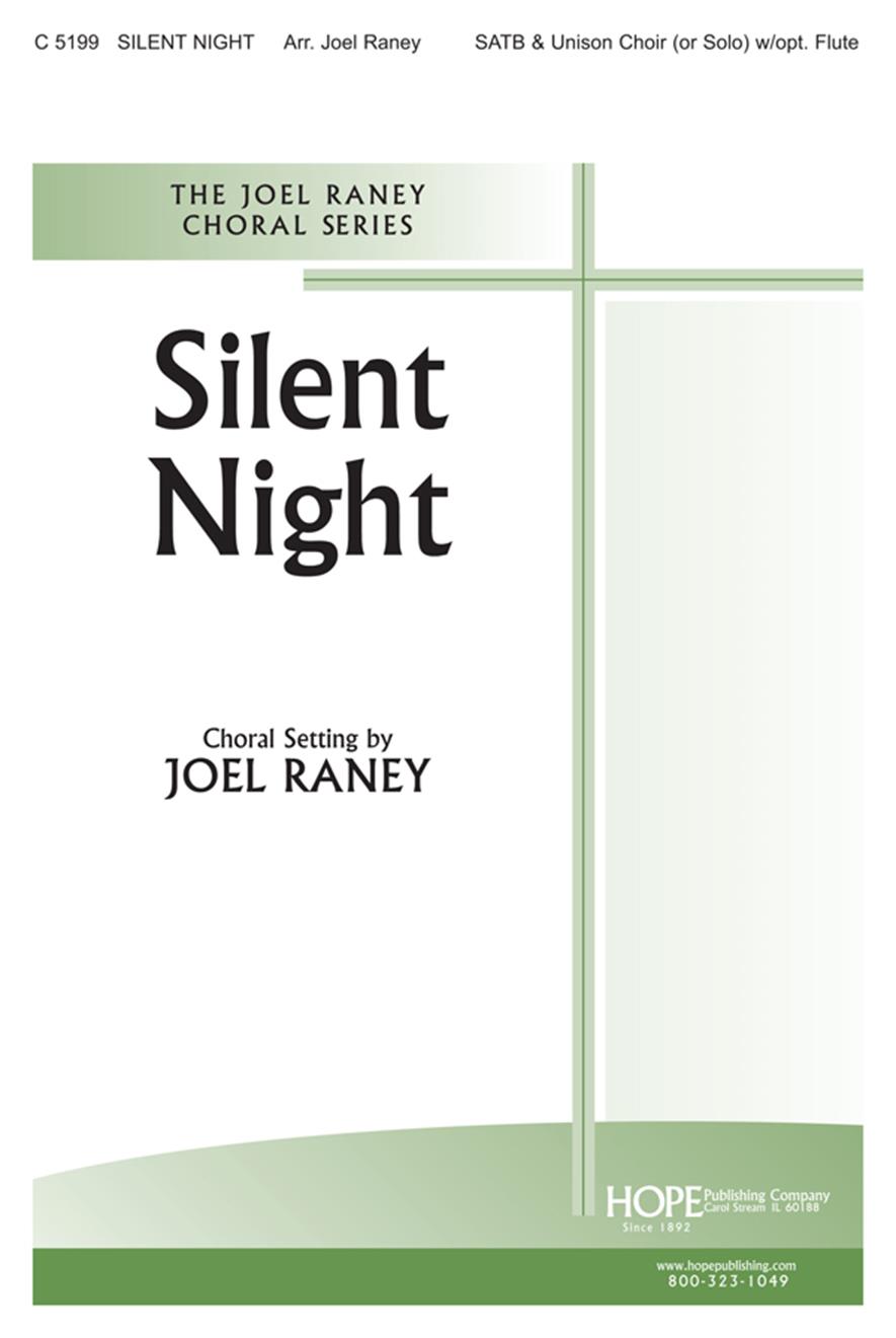 Silent Night - SATB and Unison Choir (or Solo) w-opt. Flute Cover Image