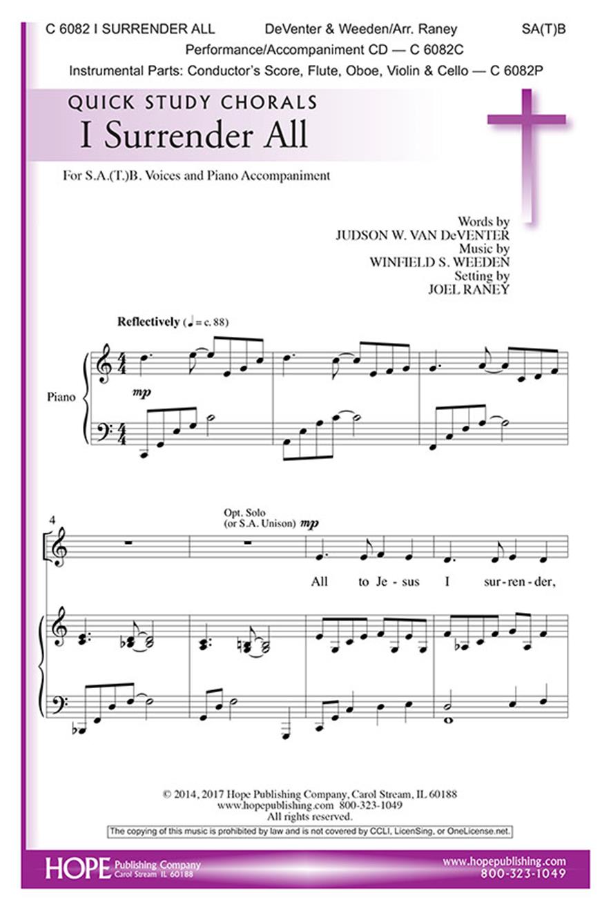 I Surrender All - SATB Cover Image