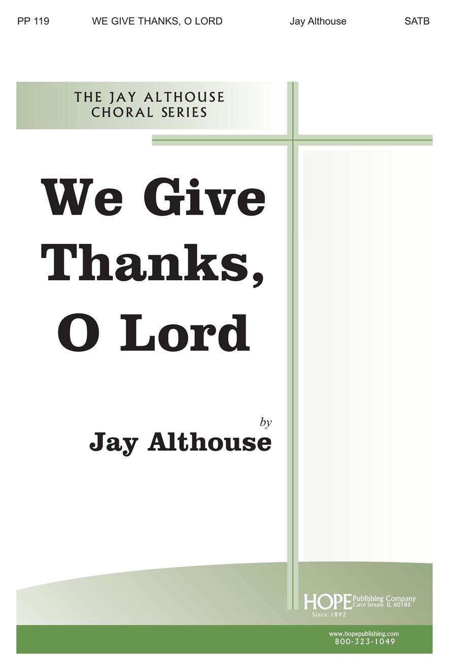 We Give Thanks O Lord Cover Image