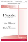 I Wonder - SATB and Unison Choir Cover Image