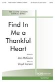 Find in Me a Thankful Heart - SATB-Digital Download