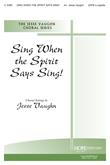 Sing When the Spirit Says Sing! - SATB a cappella-Digital Download
