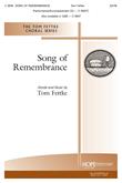 Song of Remembrance - SATB-Digital Download