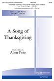 A Song of Thanksgiving -SATB Cover Image