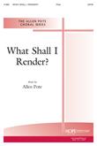 What Shall I Render - SATB Cover Image