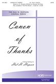 Canon of Thanks A - SATB Cover Image