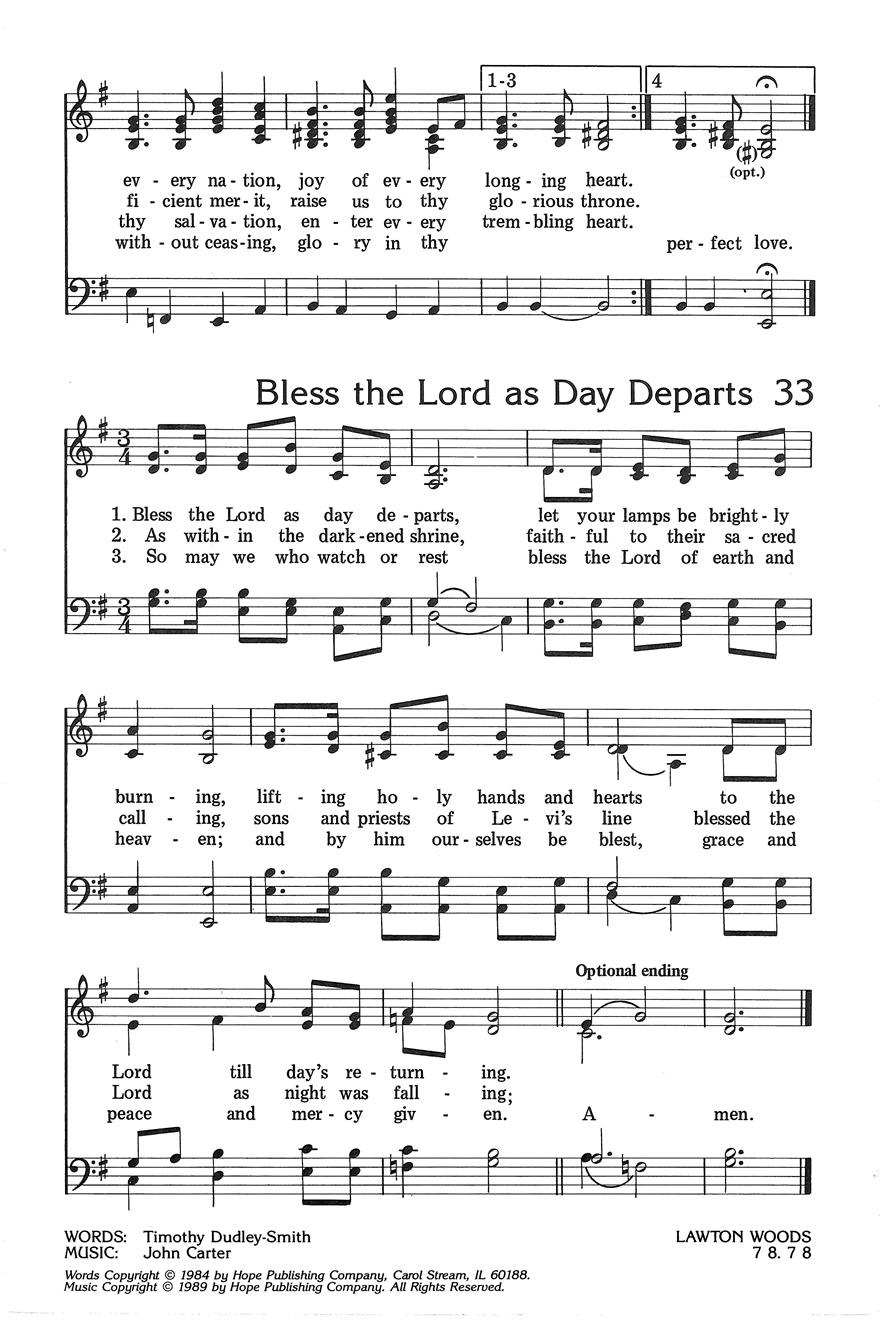 Bless the Lord as Day Departs Cover Image