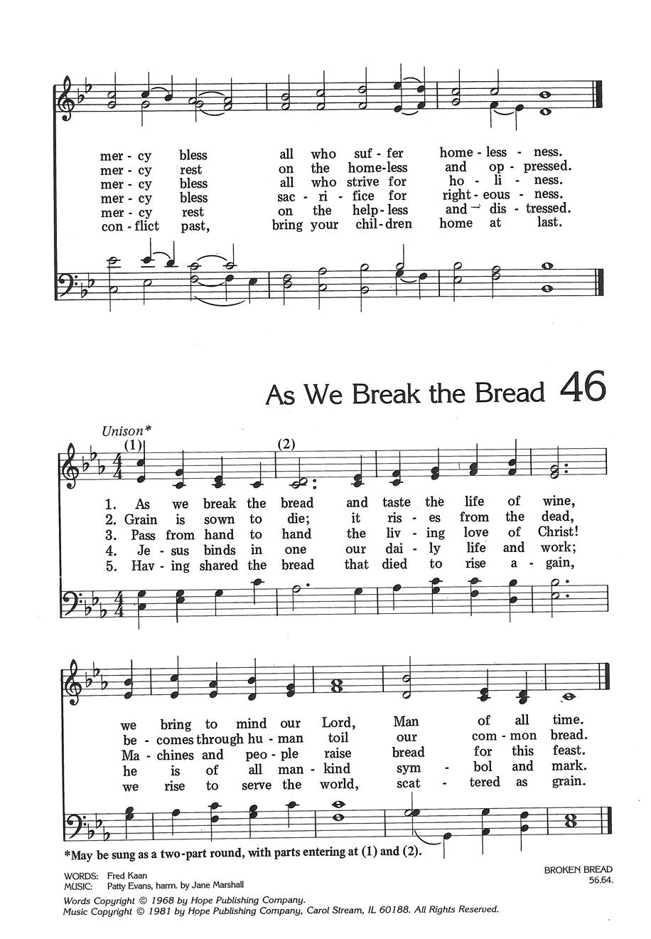 As We Break the Bread Cover Image