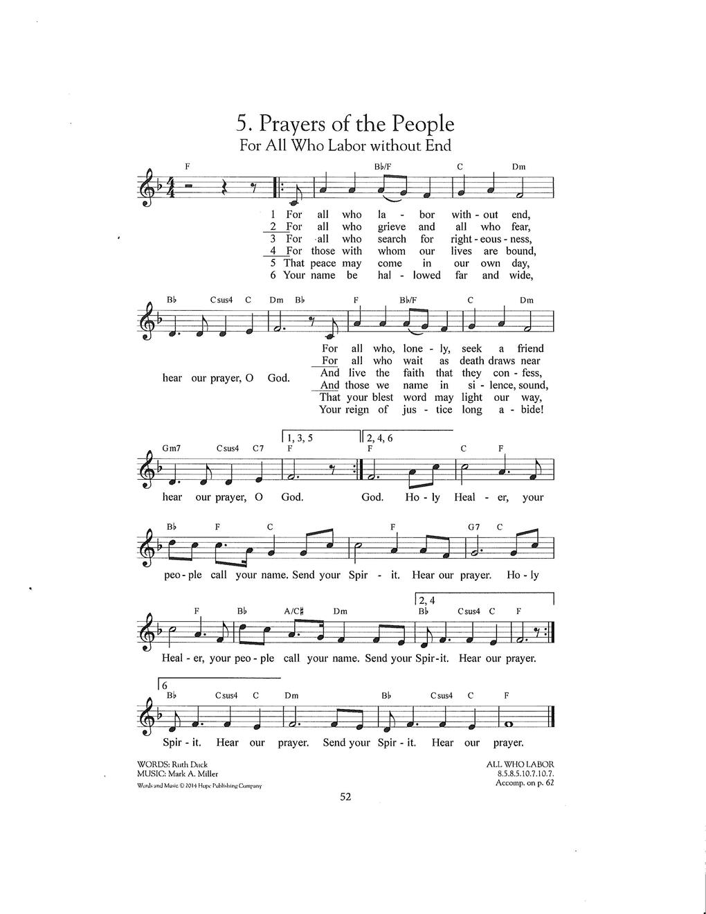 Table Prayer 5 - Prayers of the People (For All Who Labor without End) Cover Image